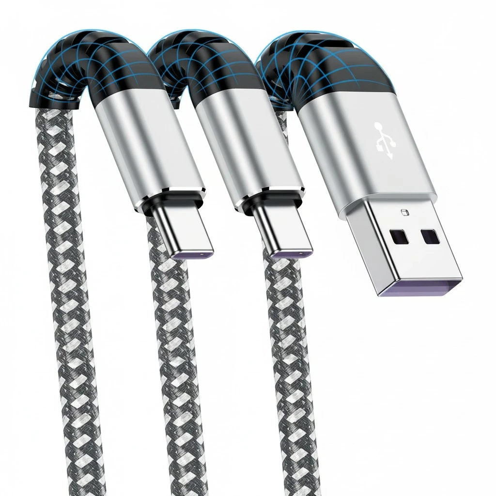 Cabepow USB A to Type C Cable, (2Pack) 10 ft Extra Long Fast Charging 10 Feet USB Type C Cord for Samsung Galaxy A10/A20/A51/S10/S9/S8, 10 Foot Type C Charger Premium Nylon Braided USB Cable-Silver