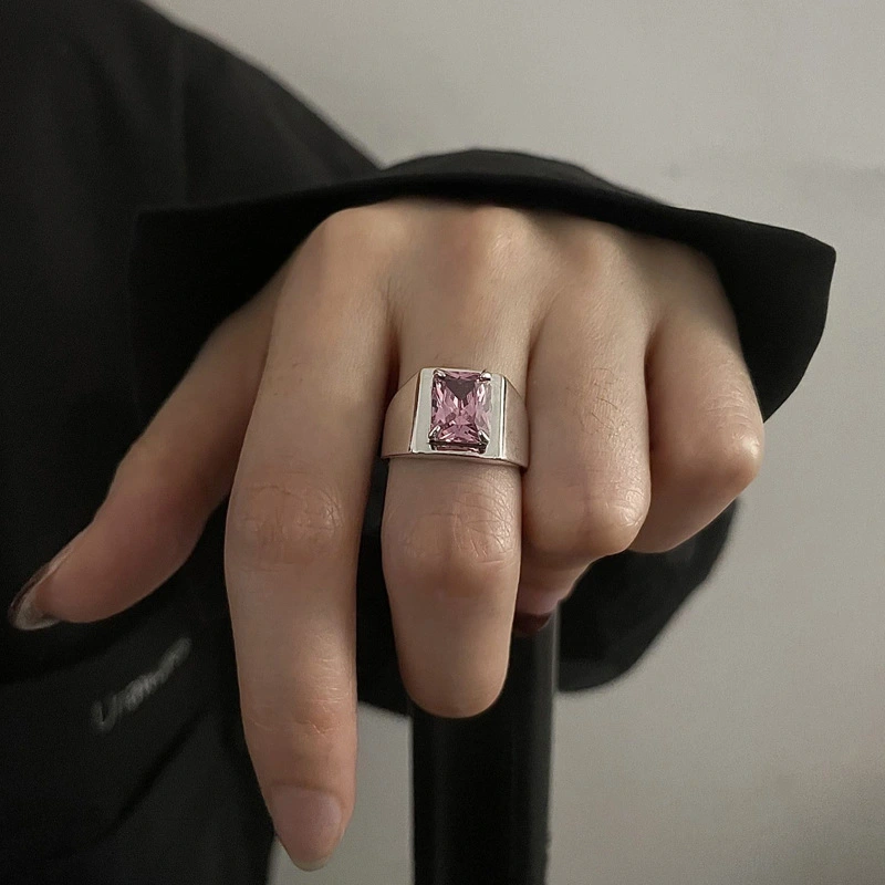 Multi Color Optional Pink Zircon Heavy Duty Ring