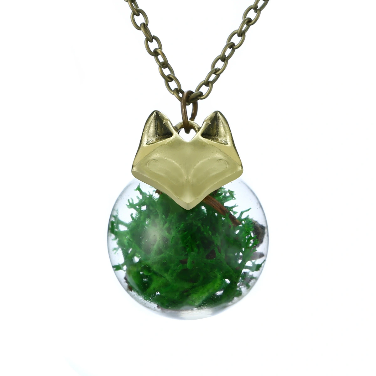 Vintage Glass Ball Pendant Necklace