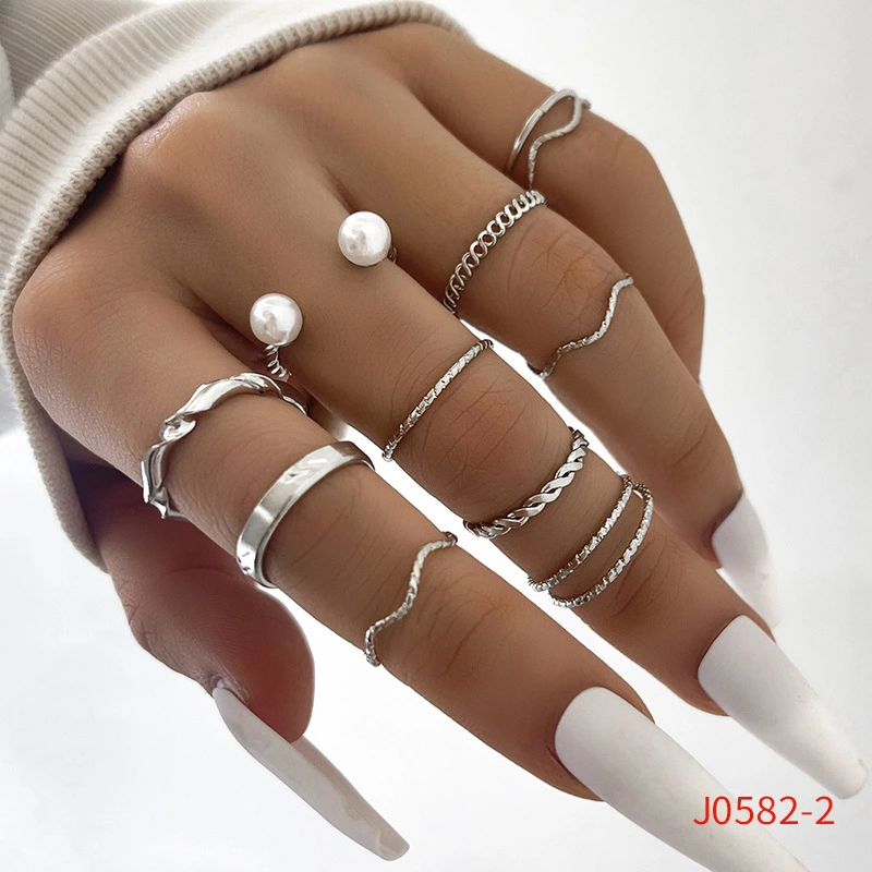 Alloy Ring Ins Cold Wind Personality Trend Simple Wave Twist