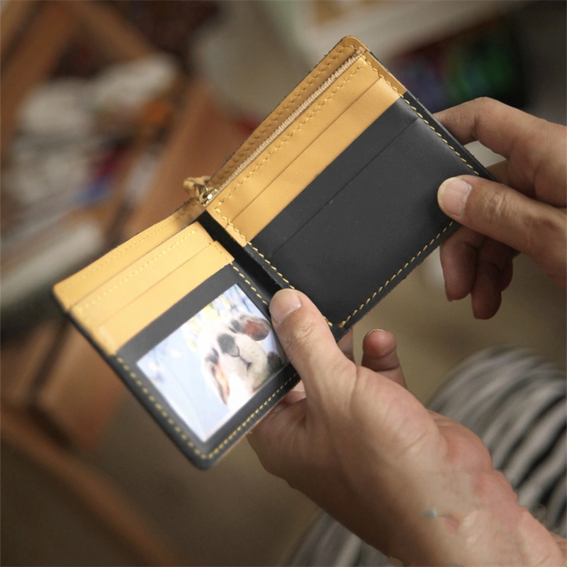 Men's Fashion Handmade Zipper Wallet Material Package