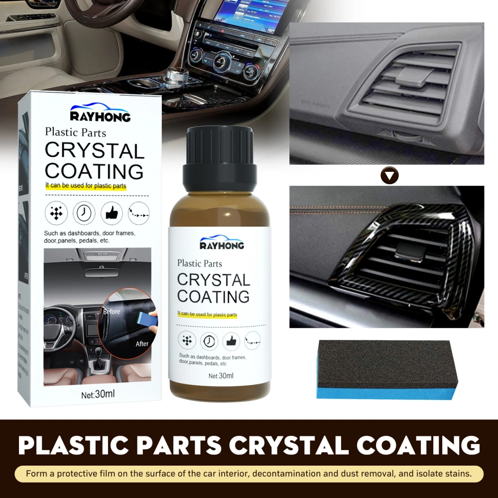 Plastic Refurbishment Coating Car Interior Cleaning Dust Varnish Maintenance