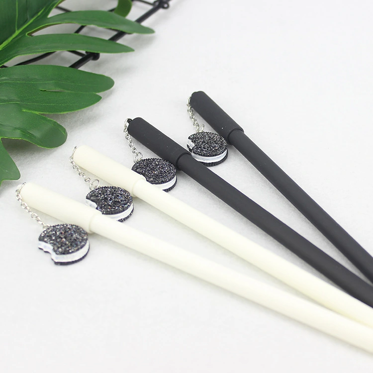 Oreo Pendant Gel Pen Student Creativity Popular Black And White