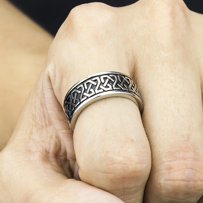 Stainless Steel Viking Celtic Knot Ring For Men