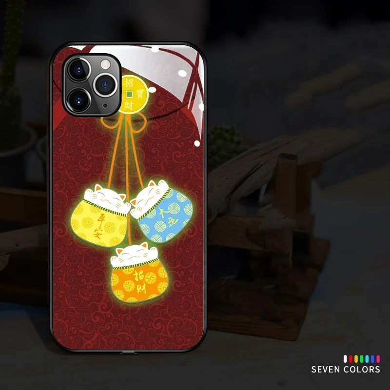 Incoming Call Flashing Light Mobile Phone Case With Seven Colors