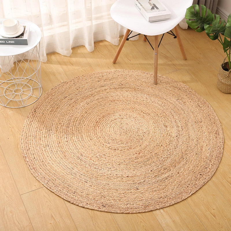 Water Reed Hand-woven Straw Oval Carpet