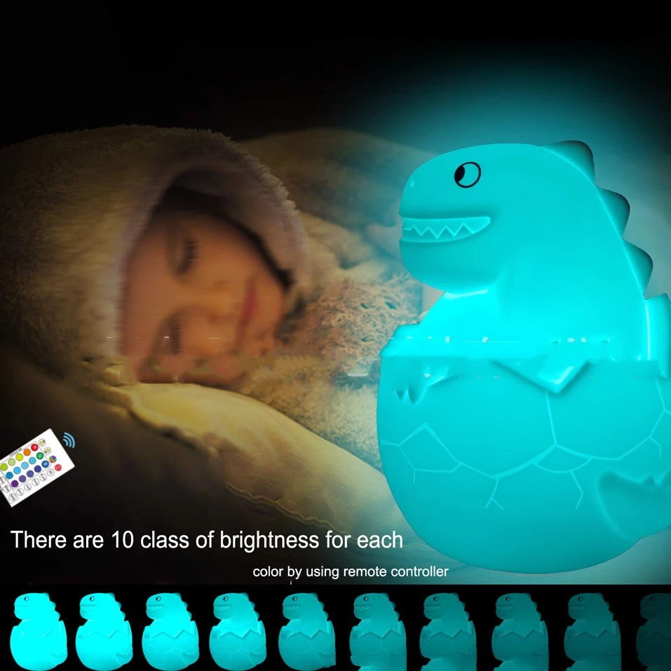 Led Colorful Small Dinosaur Egg Touch Color Changing Atmosphere Light