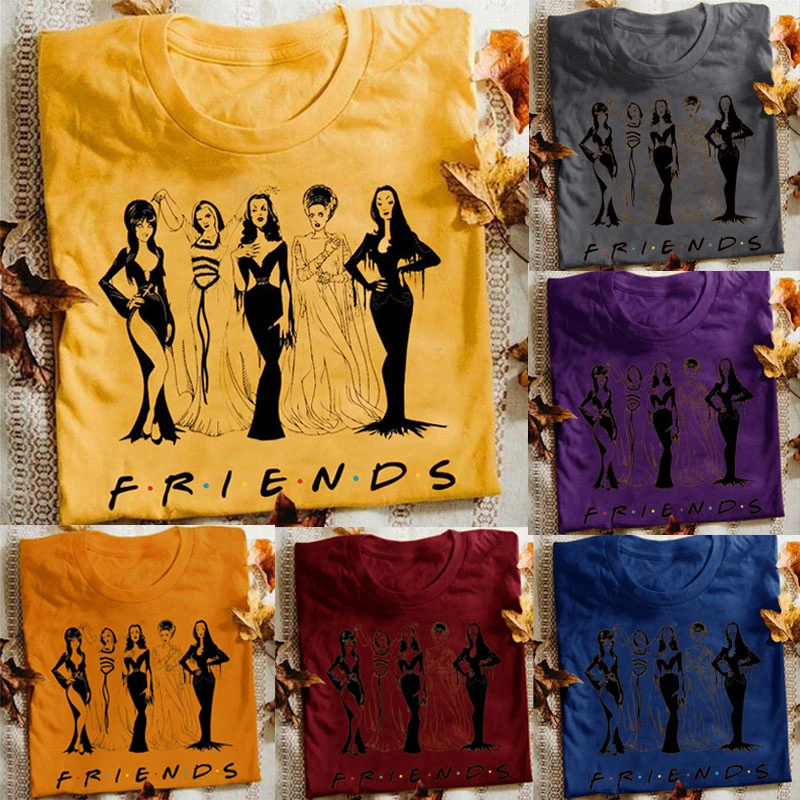 New Arrival Women's Fashion Halloween Holiday Friends Printed Top T-shirt