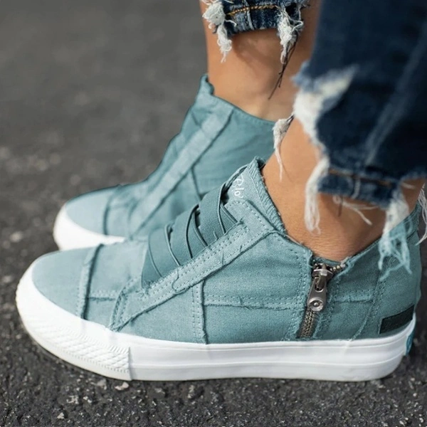 Women Canvas Shoes Women's Comfortable Flat Student Shoes Low Heel All Season Shoes Casual Sneakers Shoes Female Canvas Single Shoes Chaussures Pour Femmes Large Size 35-43