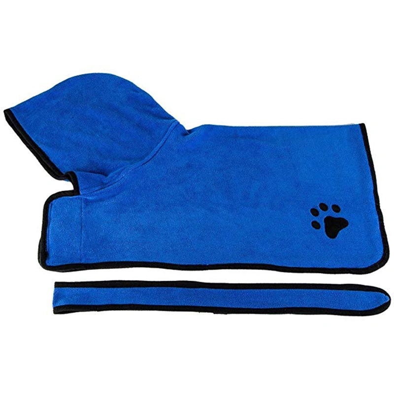 Pet Dog Cat Bathrobe Microfiber Quickly Absorbing Water Bath Towel