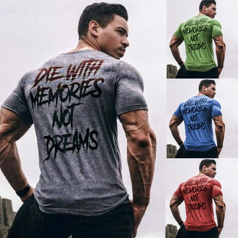 Men's Fitness Round Neck Breathable Fashion Sports T-shirt