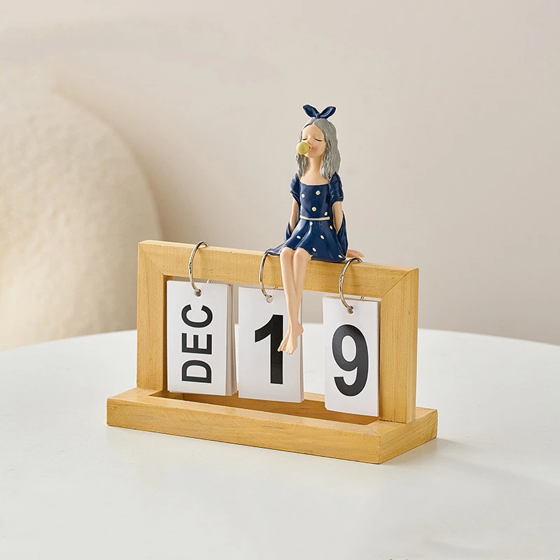 Creative Cute Girl Calendar Decoration Home Living Room