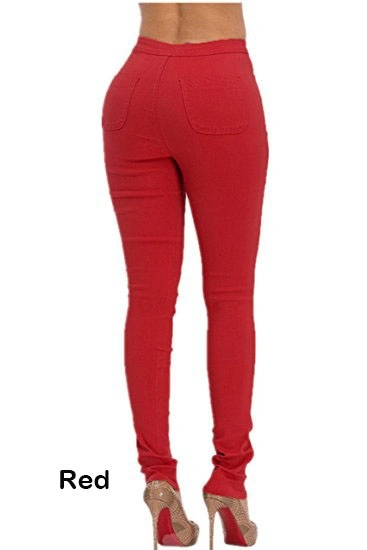 High Waisted Ladies Stretch Skinny Women Denim Jeans Pants