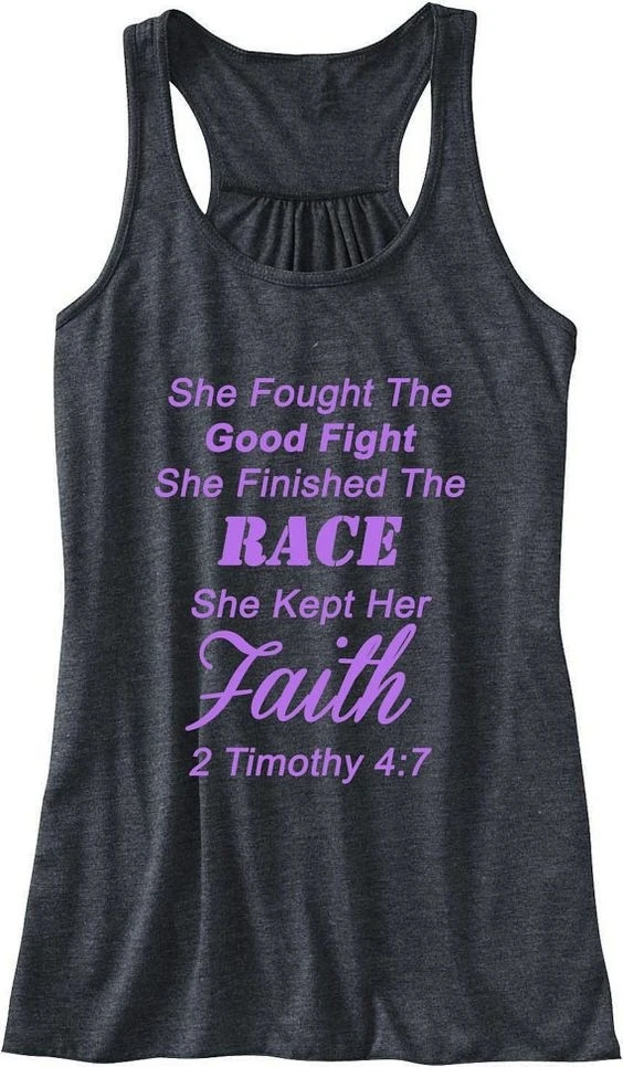 Women Fashion Plus Size Summer Letter Print Casual Loose Cotton Tank Top T-shirt
