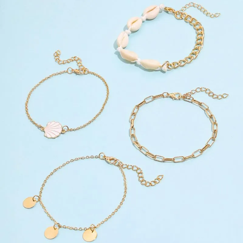 Alloy Dripping Scallop Feet Chain Set