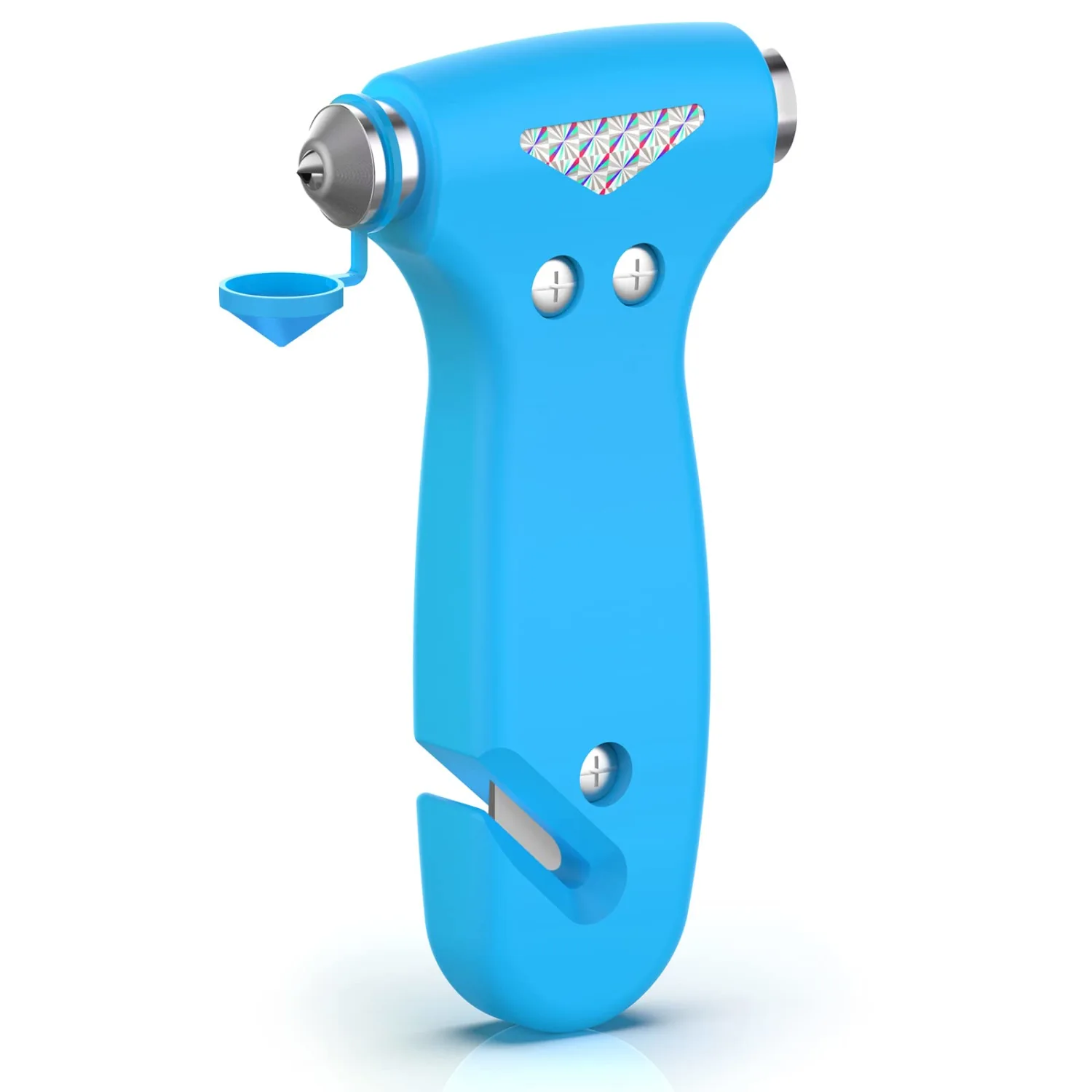 THINKWORK Car Safety Hammer for Teen Boy and Men's Gifts, Blue Three-in-One Emergency Escape Tool with Window Breaker and Seat Belt Cutter, Safety Emergency Car Escape Tool for Family and Children.
