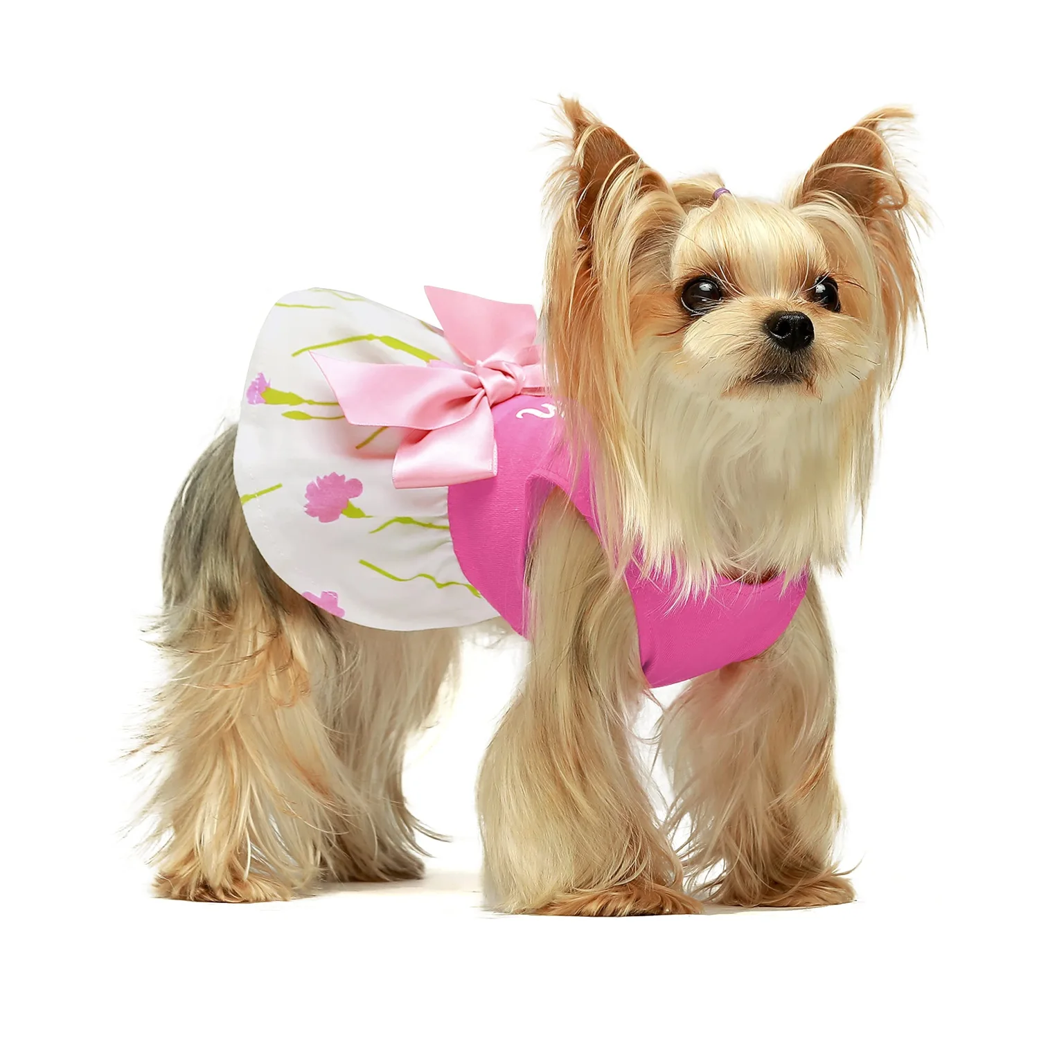 Fitwarm I Love You Mom Dog Clothes Holiday Festival Dog Dresses Puppy Party Costumes Doggie Shirts Cat Outfits Pink Medium