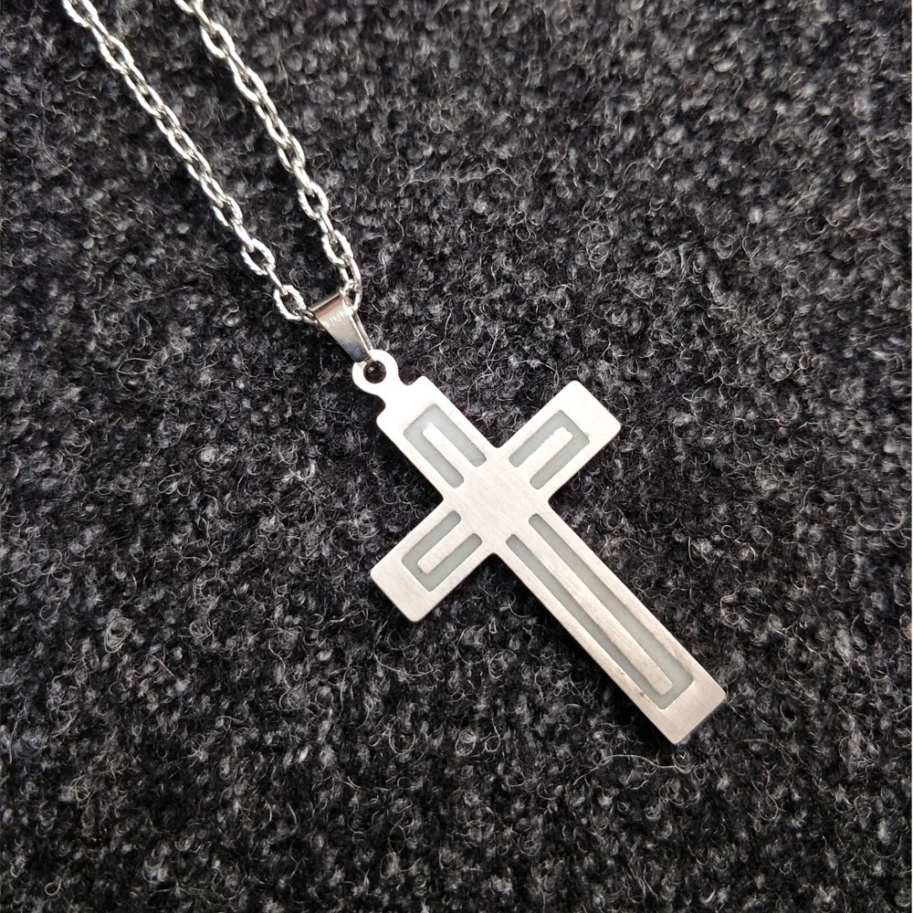 Men's And Women's Cross Personality Glow Necklace