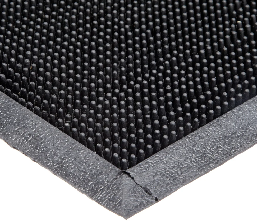 Durable Corporation-396S2432 Heavy Duty Rubber Fingertip Outdoor Entrance Mat, 24" x 32", Black