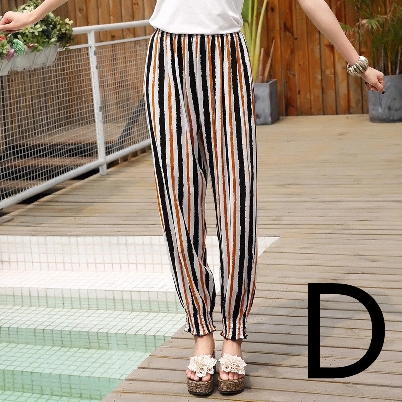 Cotton Bloomers Printed Casual Radish Trousers