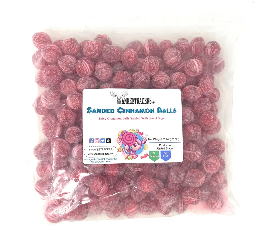 YANKEETRADERS Sanded Cinnamon Balls, 2 Lb