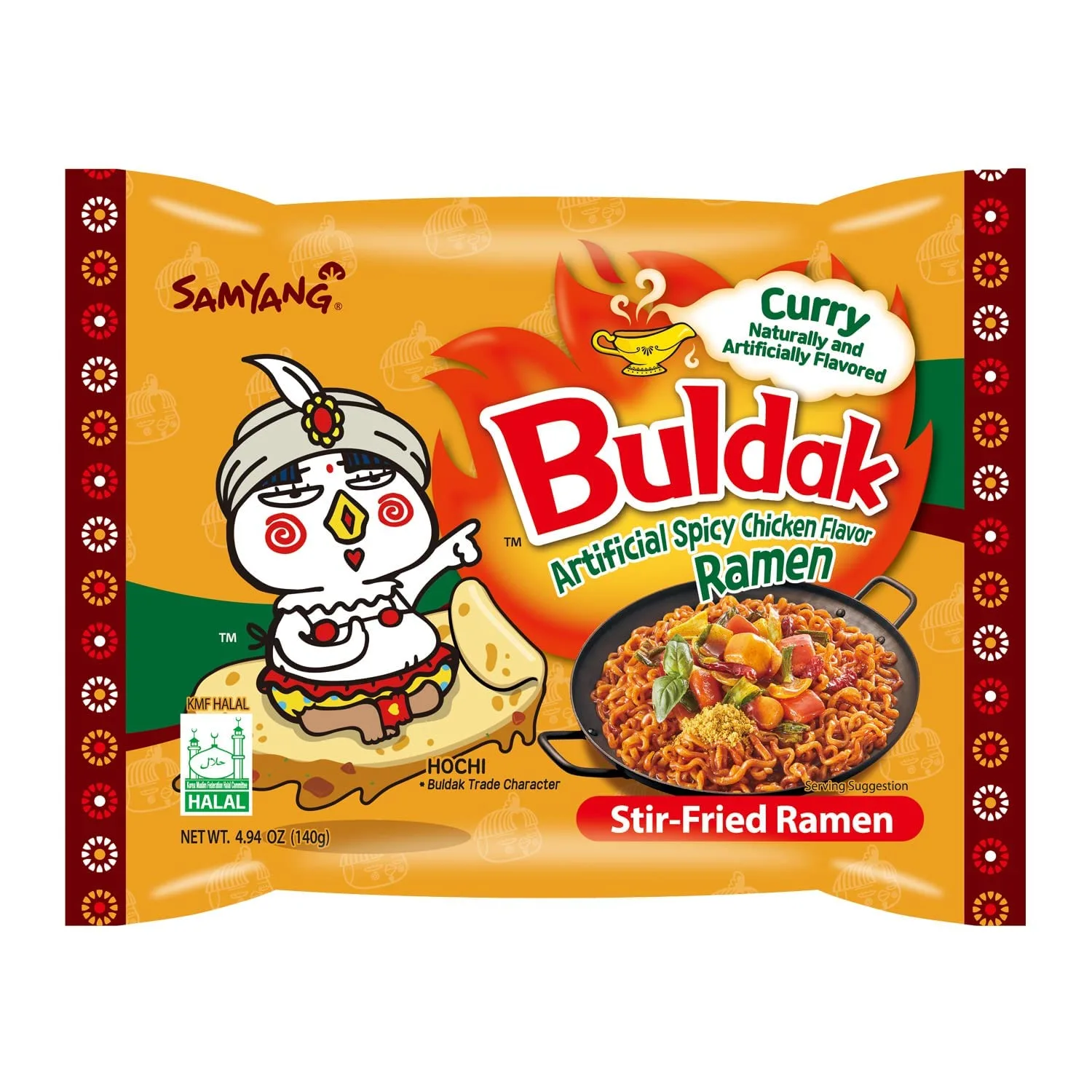 Samyang Hot chicken stir fried ramen noodle (Curry 10 pk)