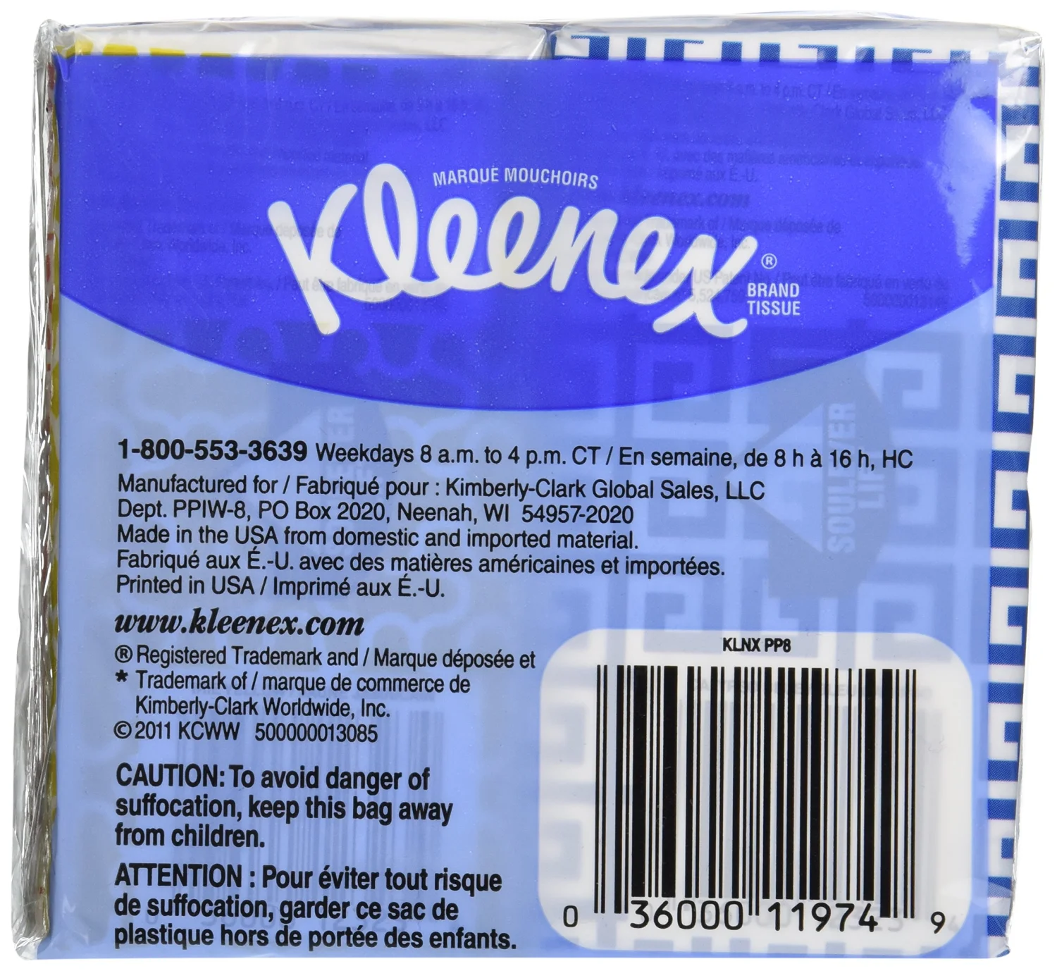 Kleenex Facial Tissues, 10 Count (Pack of 8)