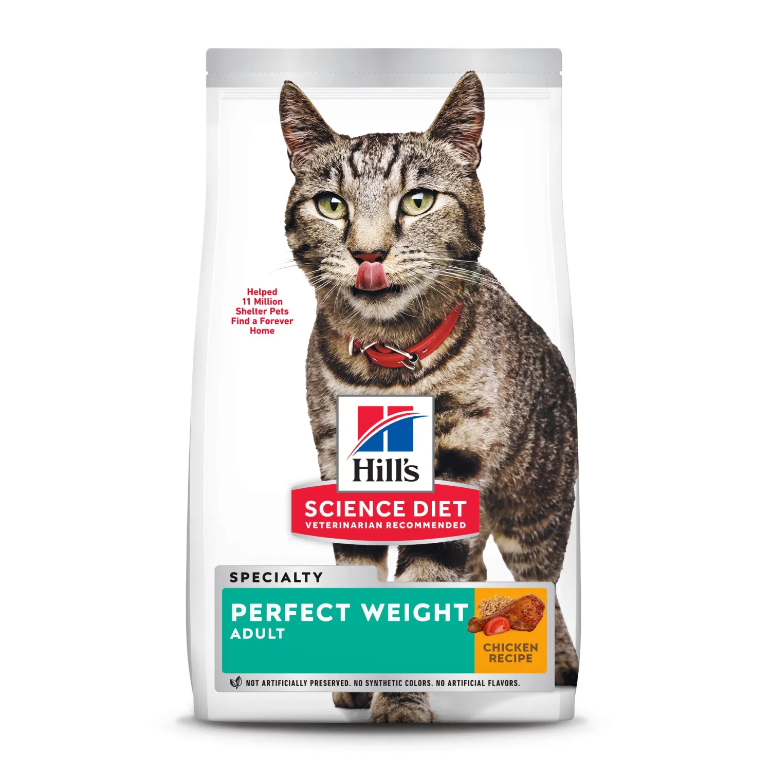 Hill's Science Diet Dry Cat Food, Adult, Perfect Weight for Weight Management, Chicken Recipe, 7 lb. Bag