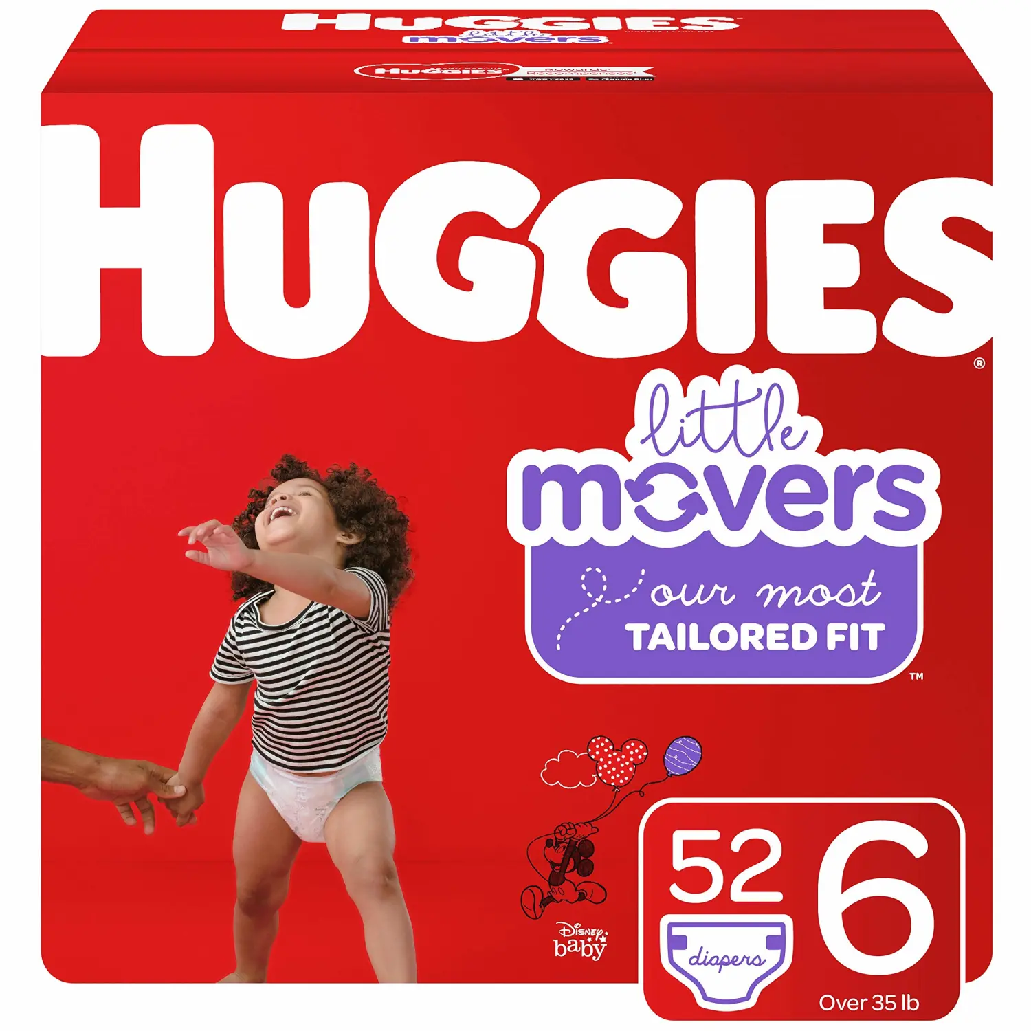 Huggies Little Movers Diapers, Size 6 (52 Count)