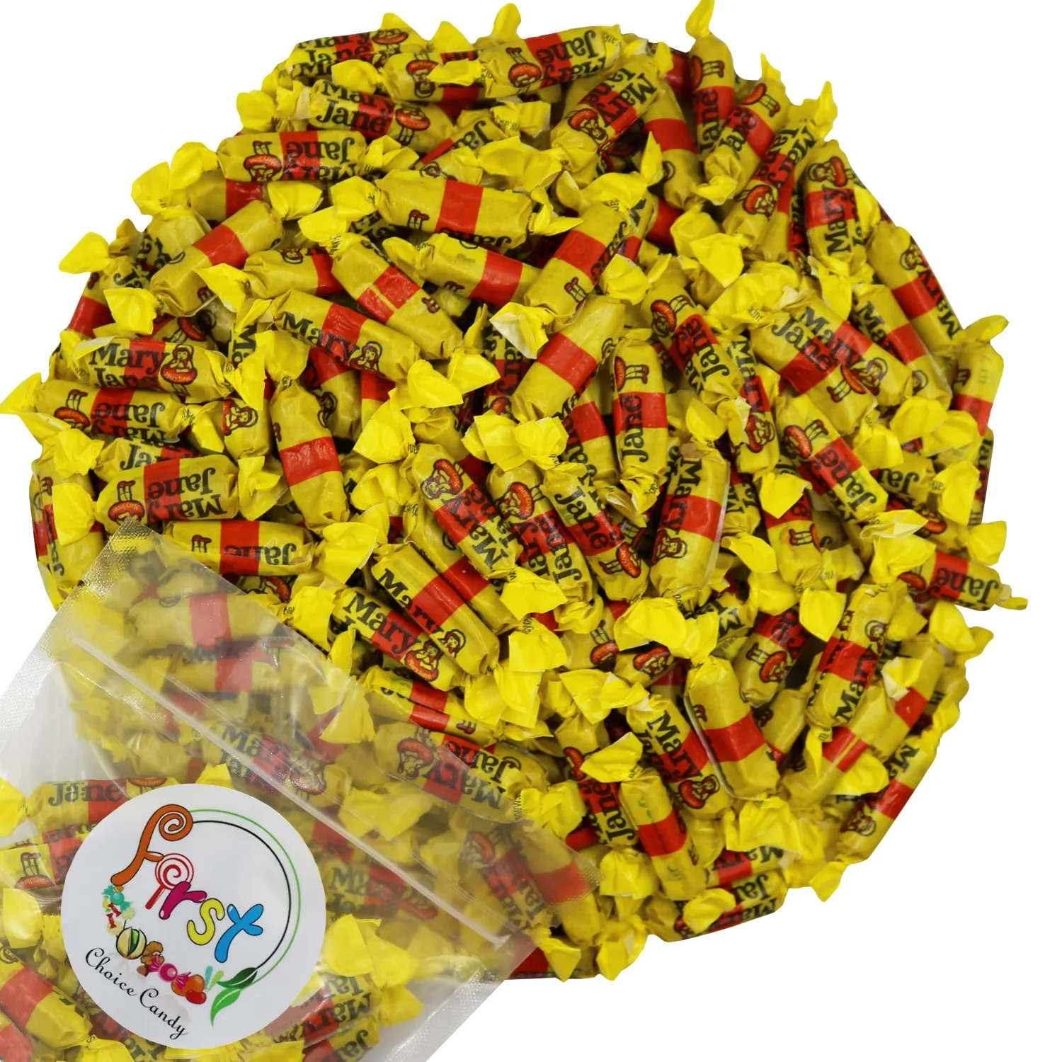 Old Fashioned Mary Jane Wrapped Taffy Candy (5 Pound)