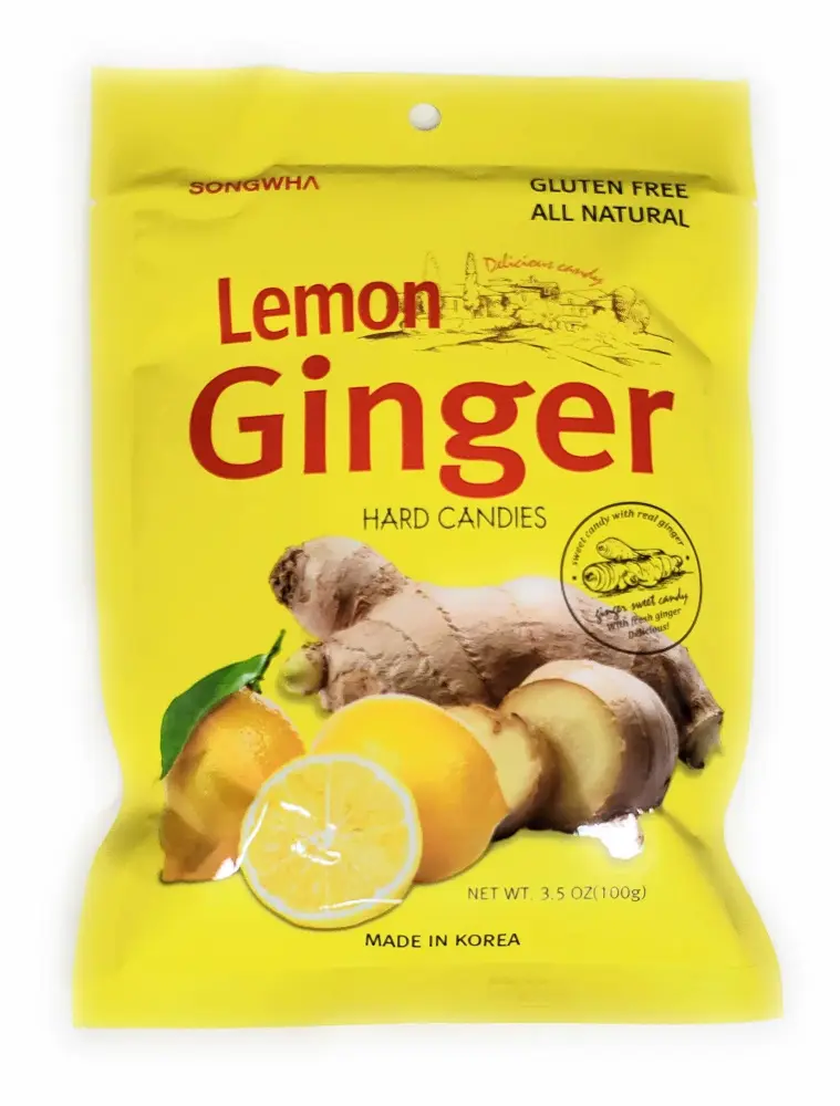 Songwha Lemon Ginger Hard Candies, 3.5 Ounce (3 Pack of 3)