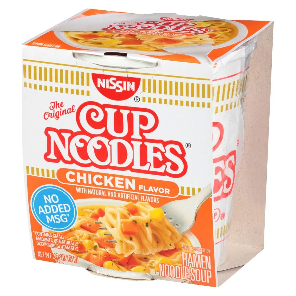 Nissin Chicken Cup Noodles, 2.25 Oz Each (Pack Of 24)