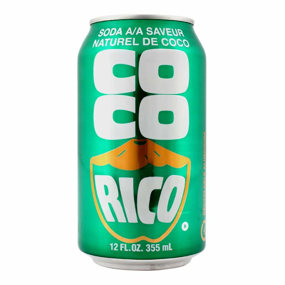 Coco Rico Coconut Soda, 12oz Can (Pack of 18, Total of 216 Fl Oz)
