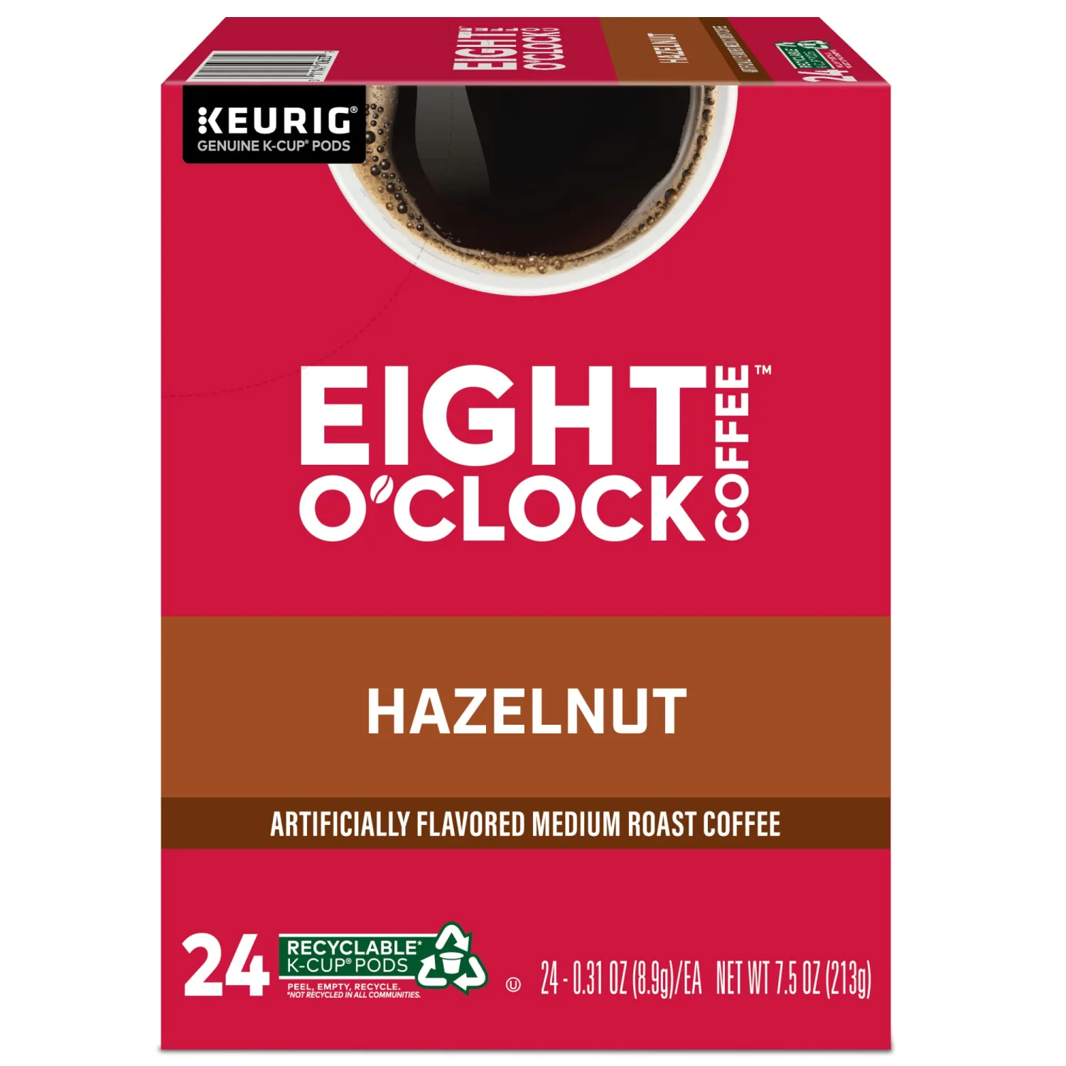Eight O'Clock Coffee Hazelnut Coffee, 24 Count