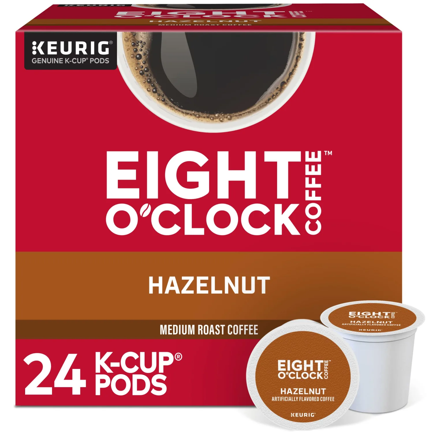 Eight O'Clock Coffee Hazelnut Coffee, 24 Count