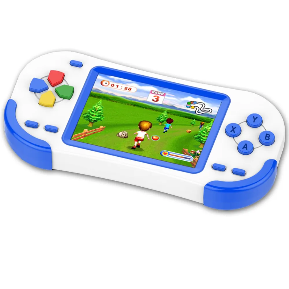 Handheld Games for Kids Adults 3.0'' Large Screen Preloaded 218 Classic Retro Video Games Seniors Rechargeable Electronic Game Player Birthday Xmas Present (Blue)