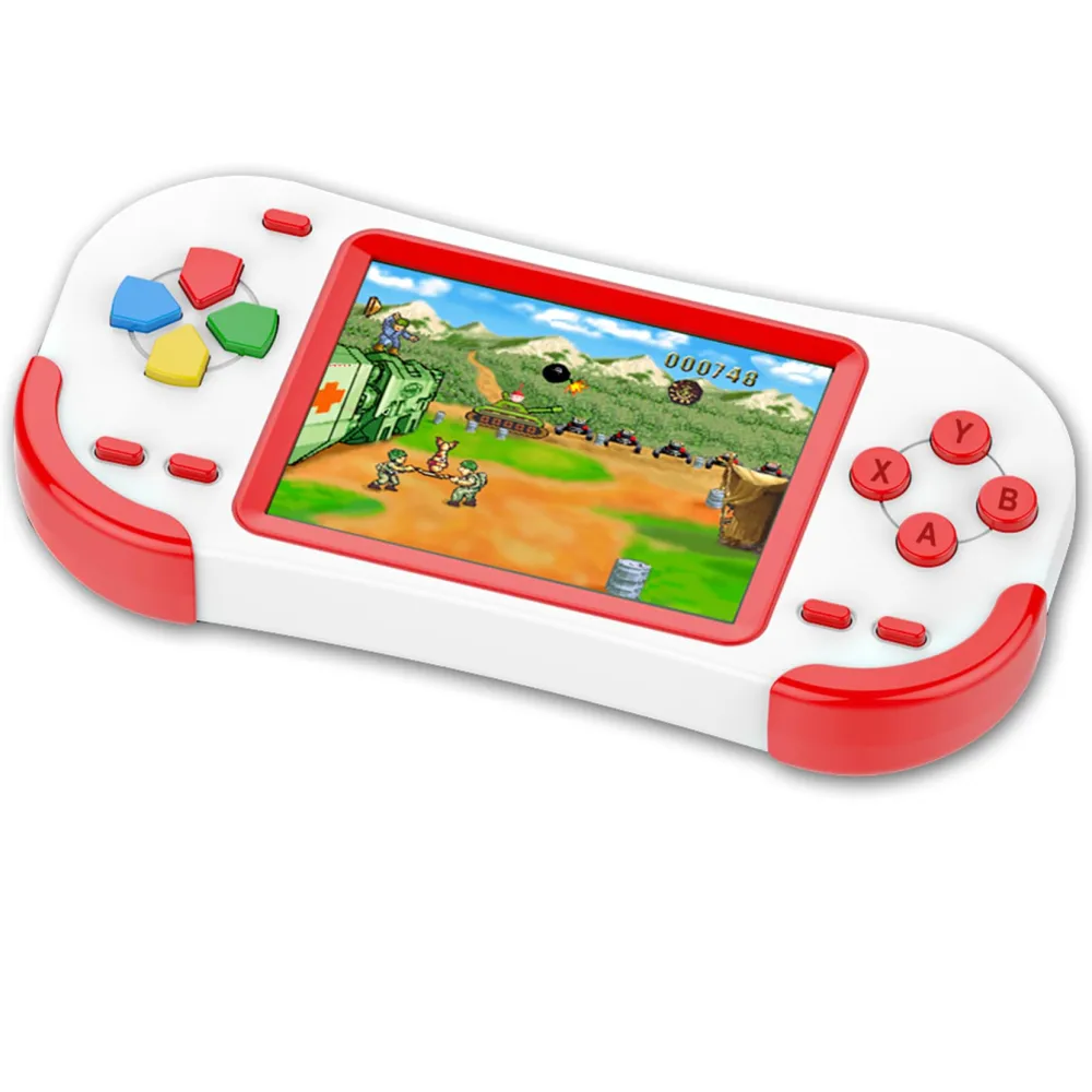 Handheld Games for Kids Adults 3.0'' Large Screen Preloaded 218 Classic Retro Video Games Seniors Rechargeable Electronic Game Player Birthday Xmas Present (Red)