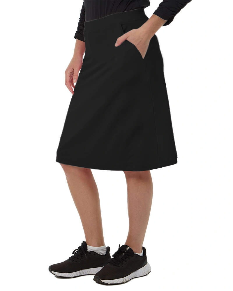 Women's Knee Length Tennis Skirt Sports Golf Skirts Athletic Long Skorts Skirts with Built in Shorts Pockets