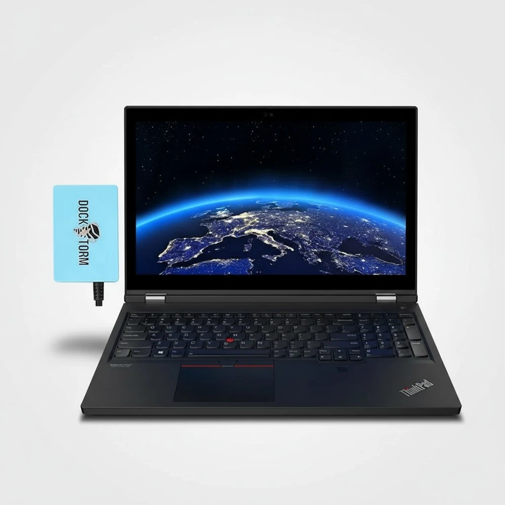 Lenovo ThinkPad P15 Workstation Laptop (Intel i9-10885H 8-Core, 32GB RAM, 4TB PCIe SSD, Quadro T2000, 15.6" Full HD (1920x1080), Fingerprint, WiFi, Bluetooth, Webcam, Win 11 Pro) with Hub