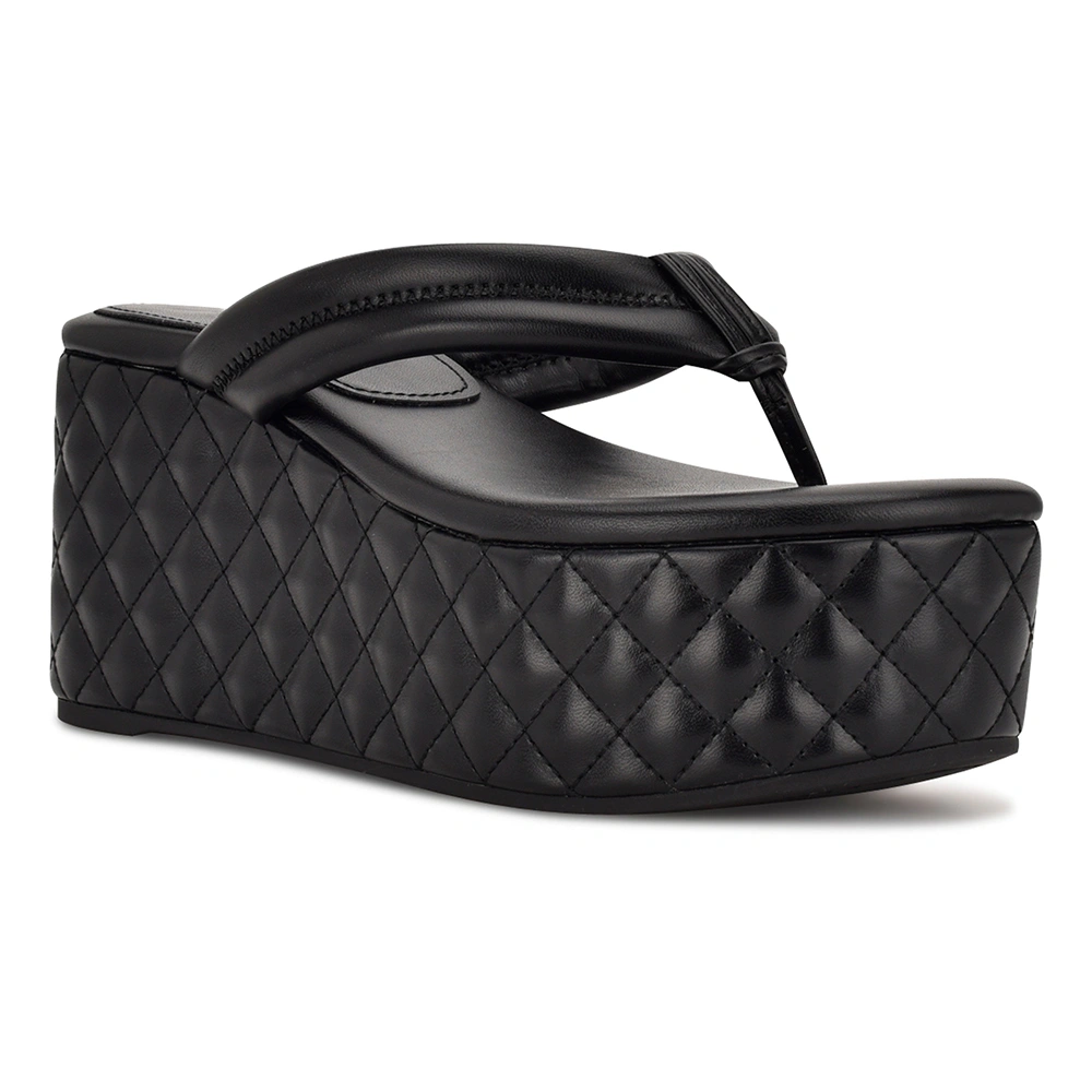 Women's Platform Wedge Slides Sandals Open Toe Slip on Flip-Flops Comfort Summer Beach Casual Wedges Shoes