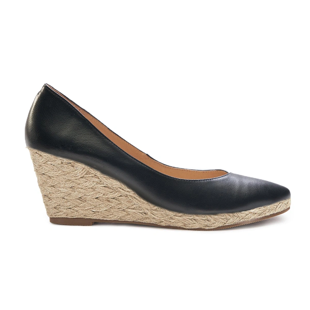Juliet Holy Womens Wedge Pumps Espadrilles Wedges Sandals Slip On Closed Toe Platform Heeled Sandal
