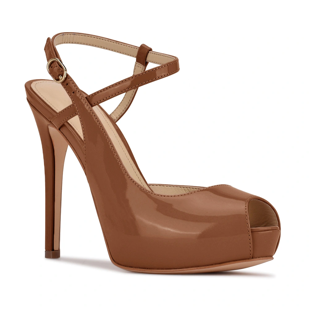 Lvemas Womens Peep Toe Platform Heels Sandals Open Toe Cutout Stiletto Slingback Pumps Shoes