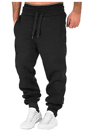 Mens Sport Athletic Sweatpants Drawstring Stretchy Running Jogger Pants Bottoms