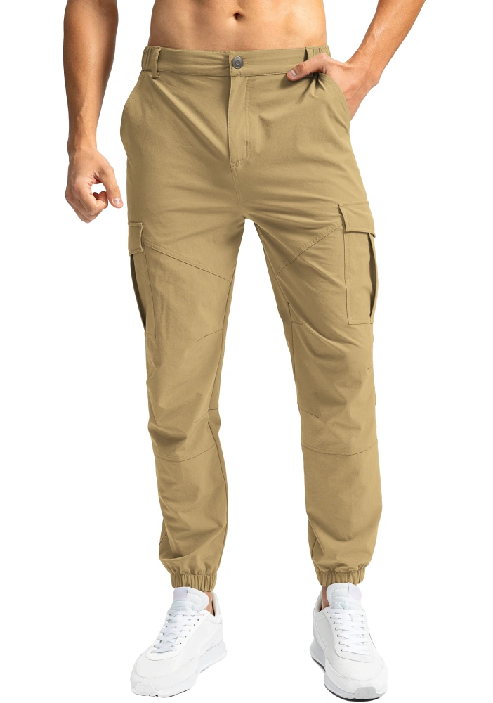 Men's Hiking Cargo Pants Slim Fit Stretch Joggers Golf Cargo Work Pants for Men Outdoor Trousers with Pockets