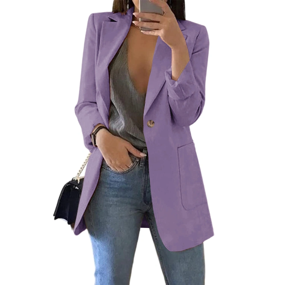 Cicy Bell Womens Casual Blazers Long Sleeve Lapel Single Button Work Office Jackets