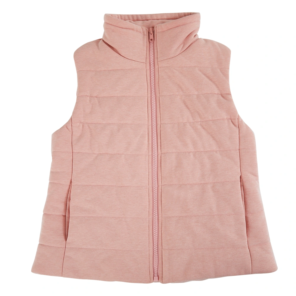 Ermonn Kids Girls Puffer Lightweight Quilted Vest Coat Stand Collar Sleeveless Jacket Cute Outerwear Gilet With Pockets