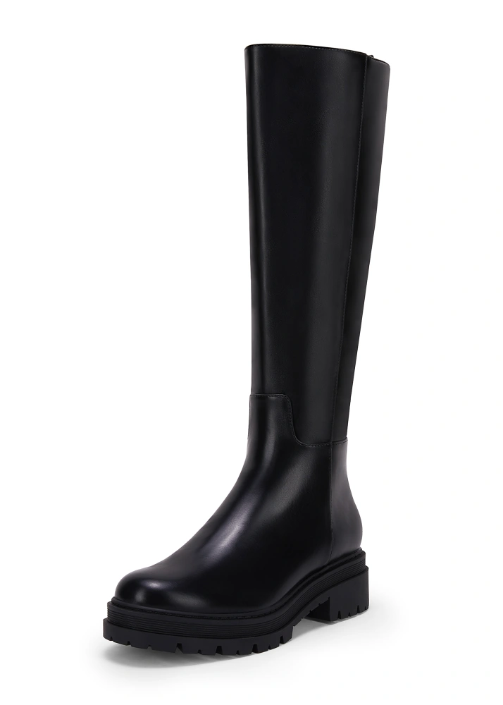 Women's Knee High Platform Boots Chunky Block Heel Side Zipper Fall Boots Winter Riding Boots