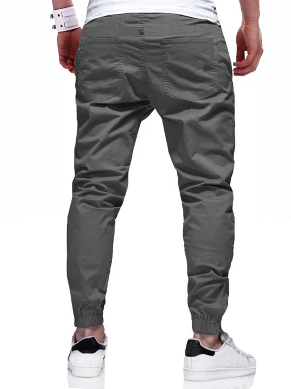 Mens Casual Jogger Pants Basic Stretch Sweatpants Cotton Cargo Workout Running Athletic Tapered Trousers