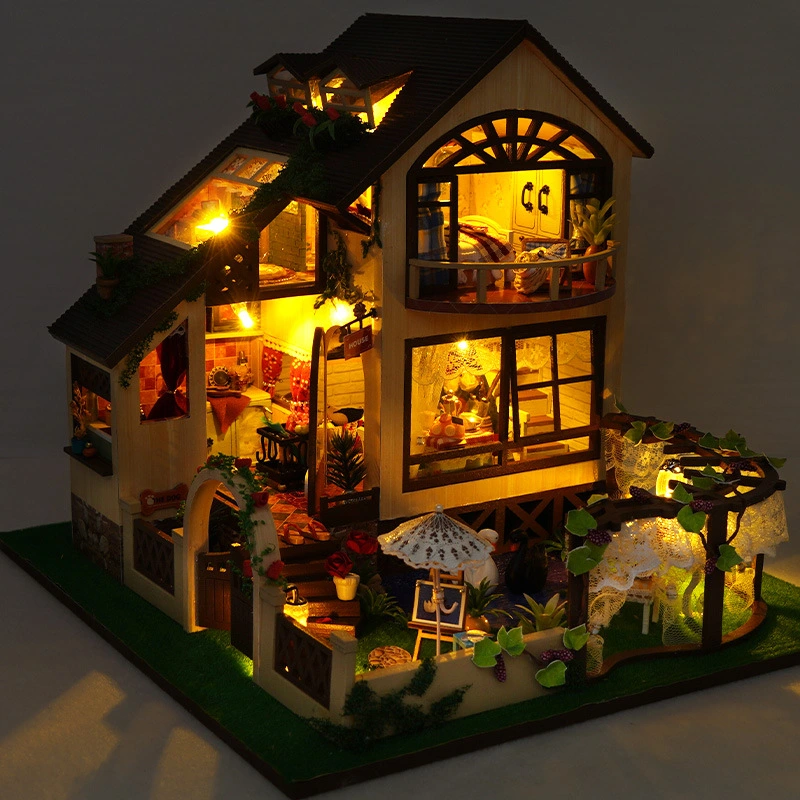 Creative Miniature Models Of Small Wooden House House Toys