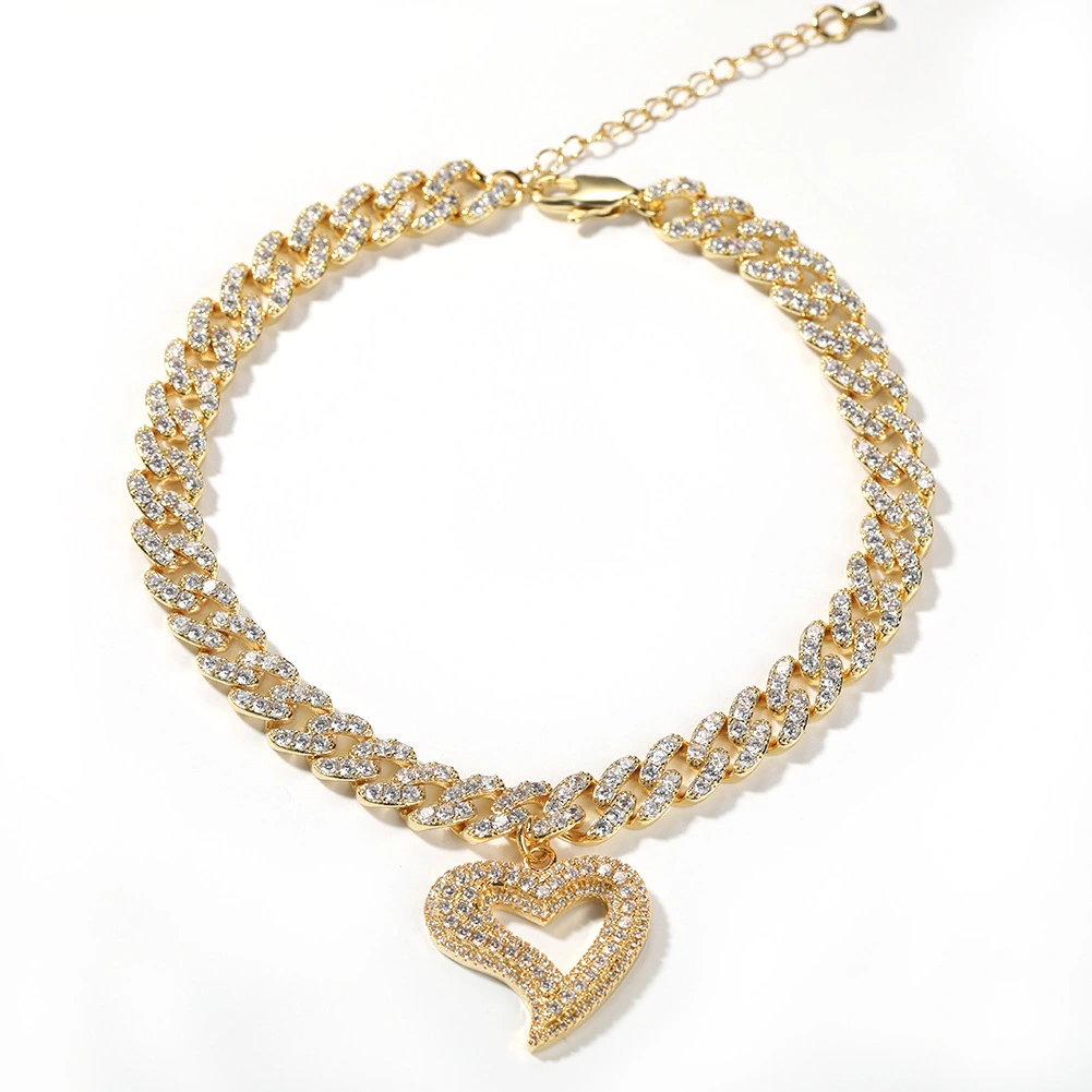 Women's Heart Shape With Diamond Chain